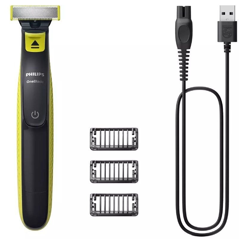 Cortador de Barba Philips Oneblade QP2724|10 com Bateria| 3 Acessórios