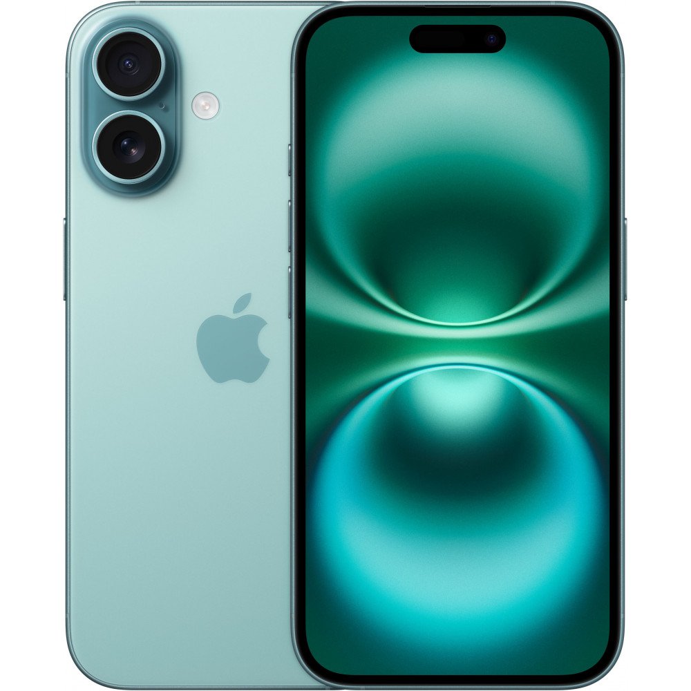 Smartphone Apple iPhone 16 128GB| 6,1"| 5G| Verde azul-petróleo