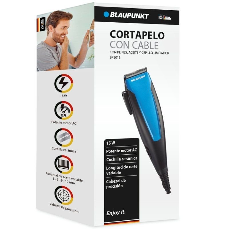 Máquina de Cortar Cabelo Blaupunkt BP5013 com Fio| 6 Acessórios